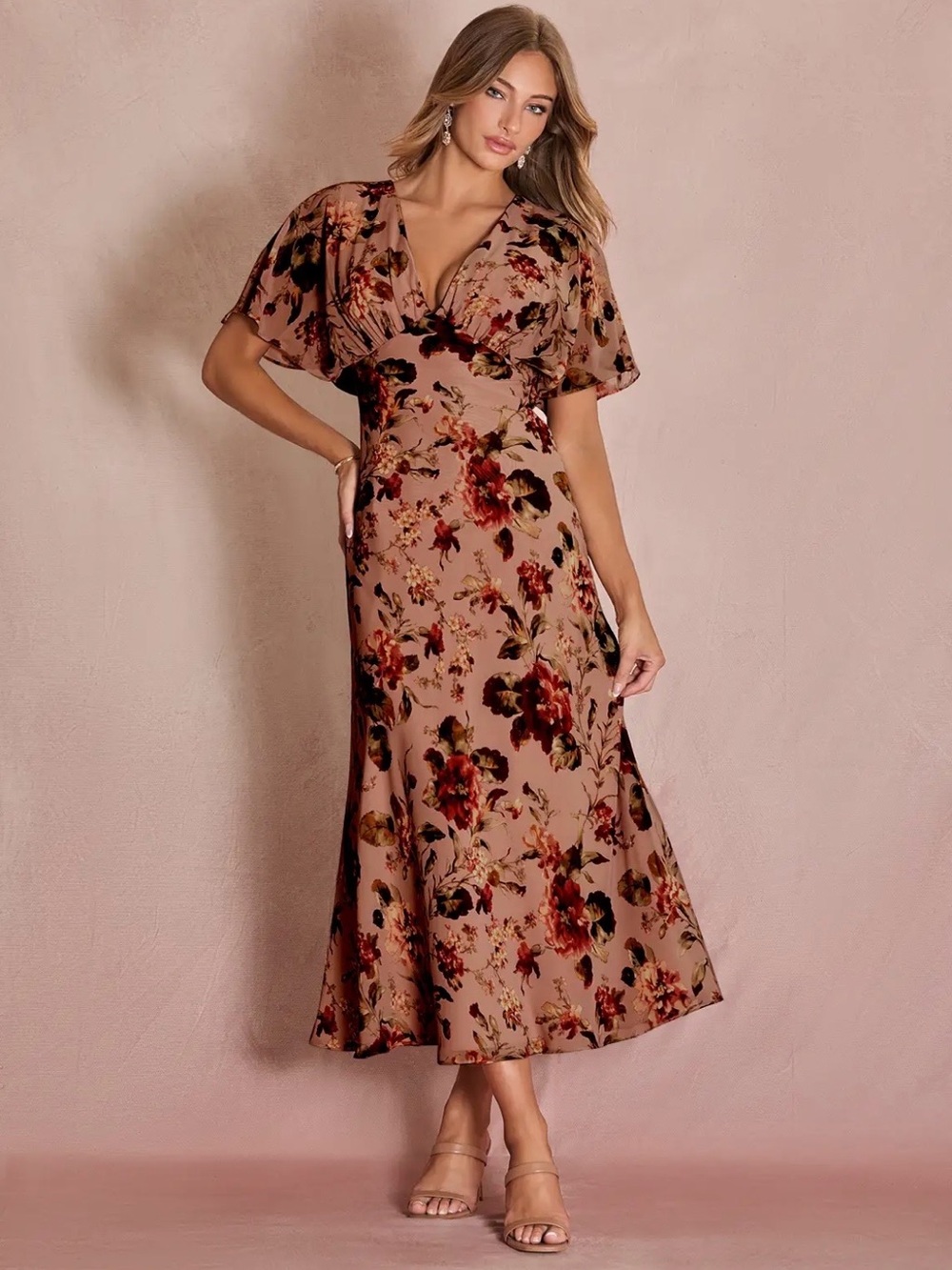 Azazie Rosewood Floral Maxi Dress